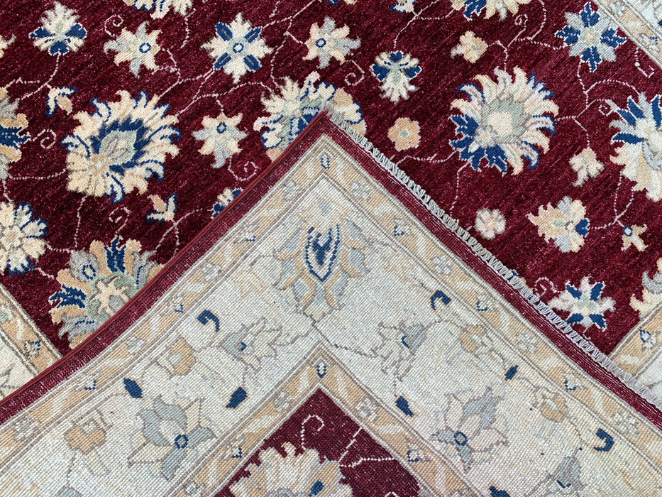 6'7 x 4'11 Hand-Knotted Peshawari Chobi Wool Rug - Red Traditional Floral Area Rug - KBHM-587