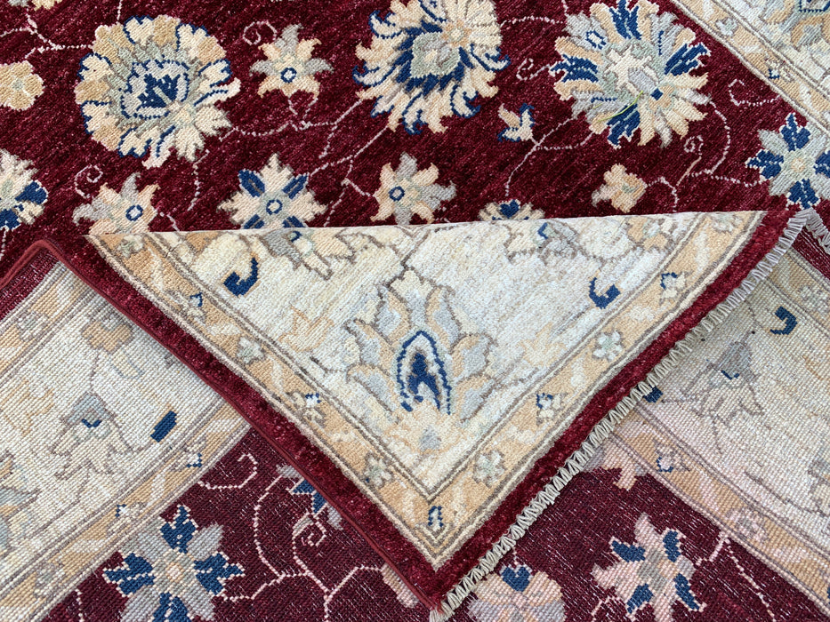 6'7 x 4'11 Hand-Knotted Peshawari Chobi Wool Rug - Red Traditional Floral Area Rug - KBHM-587