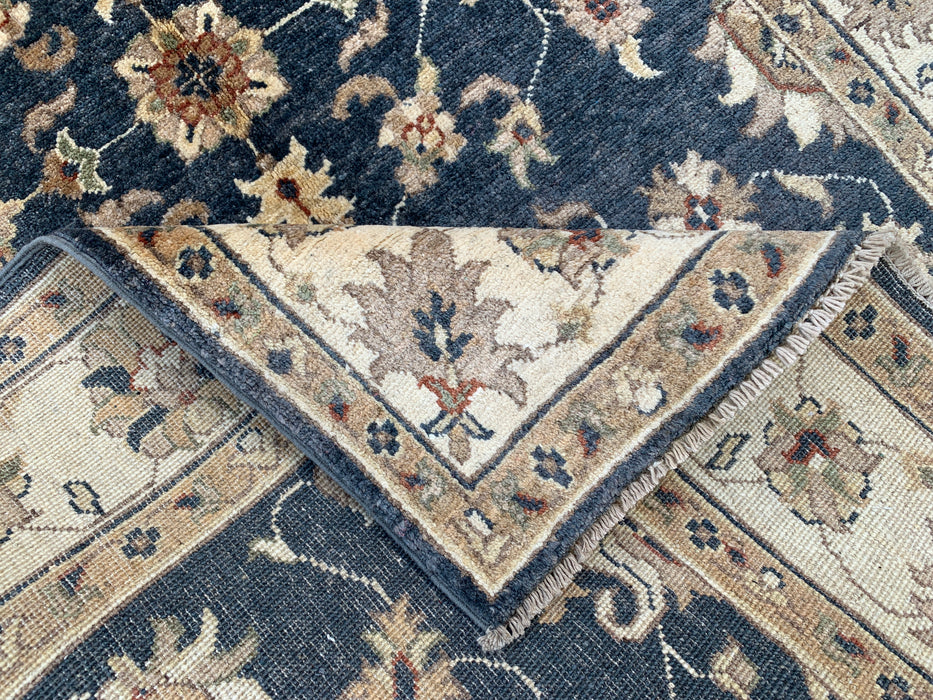 6'5 x 3'11 Hand-Knotted Peshawari Chobi Wool Rug - Blue Traditional Floral Area Rug - KBHM-589