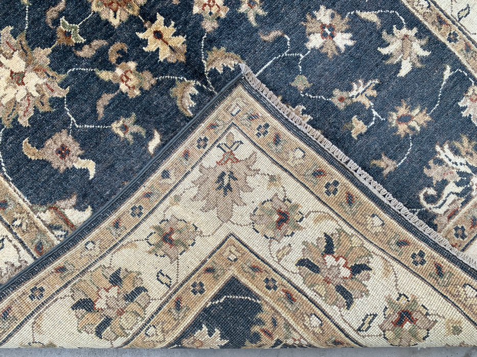 6'5 x 3'11 Hand-Knotted Peshawari Chobi Wool Rug - Blue Traditional Floral Area Rug - KBHM-589