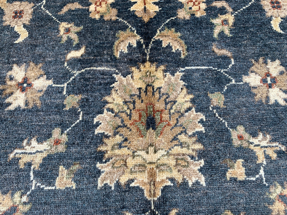 6'5 x 3'11 Hand-Knotted Peshawari Chobi Wool Rug - Blue Traditional Floral Area Rug - KBHM-589