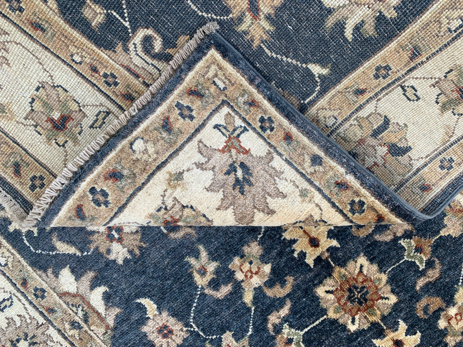 6'5 x 3'11 Hand-Knotted Peshawari Chobi Wool Rug - Blue Traditional Floral Area Rug - KBHM-589