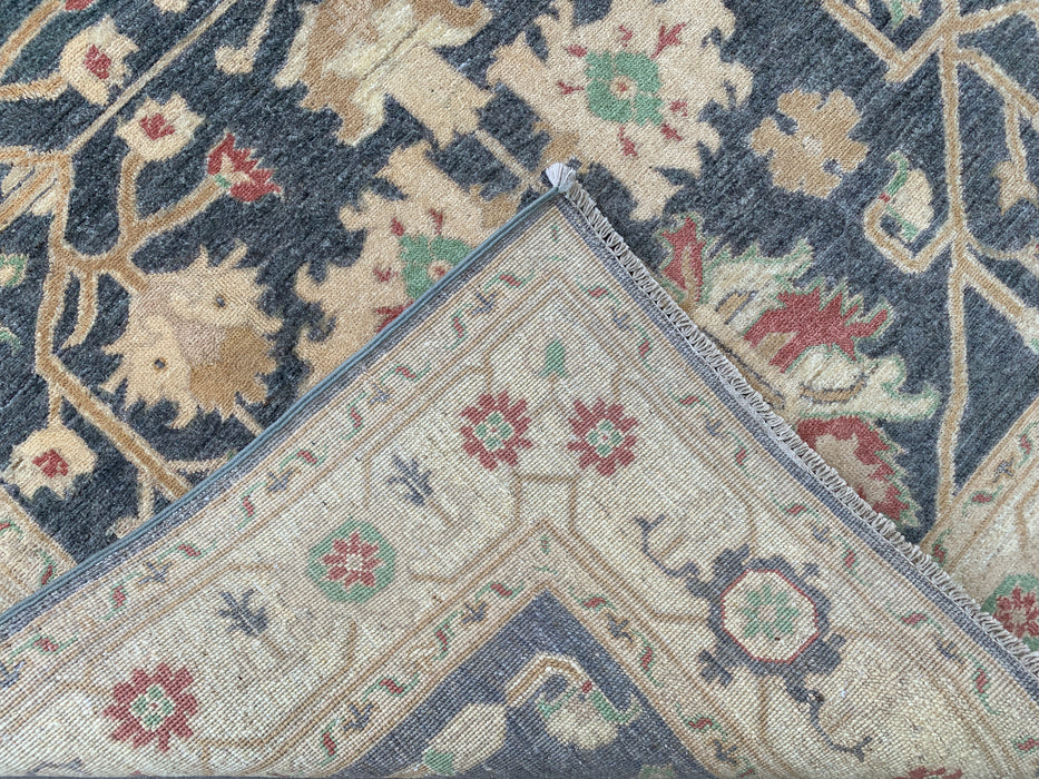 6'8 x 5'0 Hand-Knotted Peshawari Chobi Wool Rug - Gray Traditional Floral Area Rug - KBHM-590