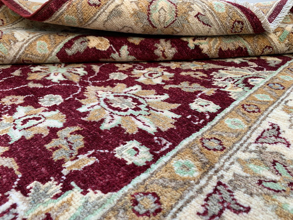 6'0 x 3'11 Hand-Knotted Peshawari Chobi Wool Rug - Red Traditional Floral Area Rug - KBHM-592