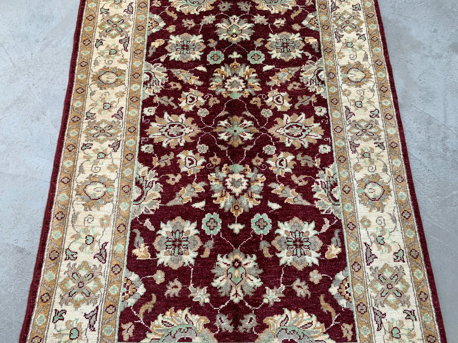 6'0 x 3'11 Hand-Knotted Peshawari Chobi Wool Rug - Red Traditional Floral Area Rug - KBHM-592