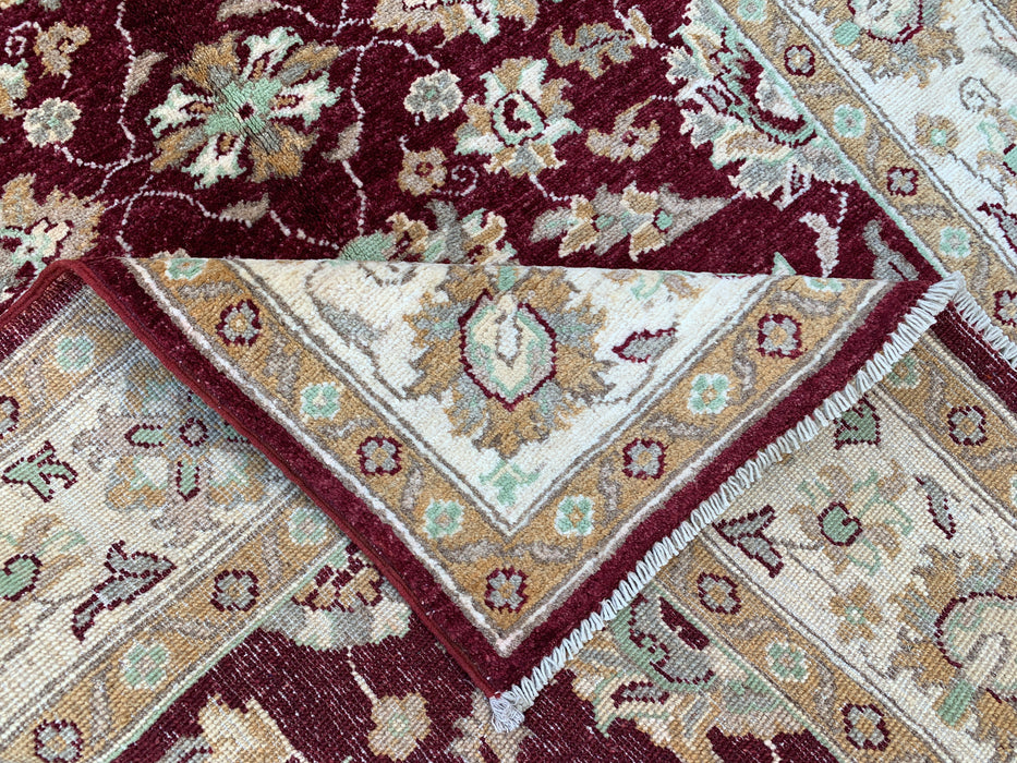 6'0 x 3'11 Hand-Knotted Peshawari Chobi Wool Rug - Red Traditional Floral Area Rug - KBHM-592