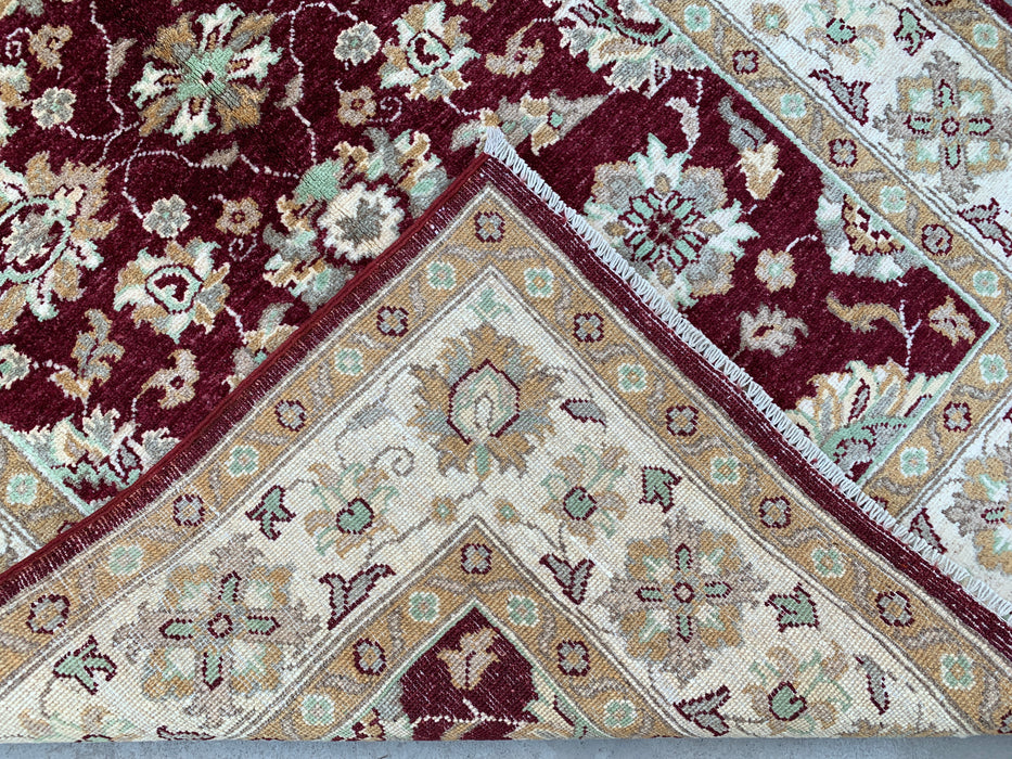 6'0 x 3'11 Hand-Knotted Peshawari Chobi Wool Rug - Red Traditional Floral Area Rug - KBHM-592