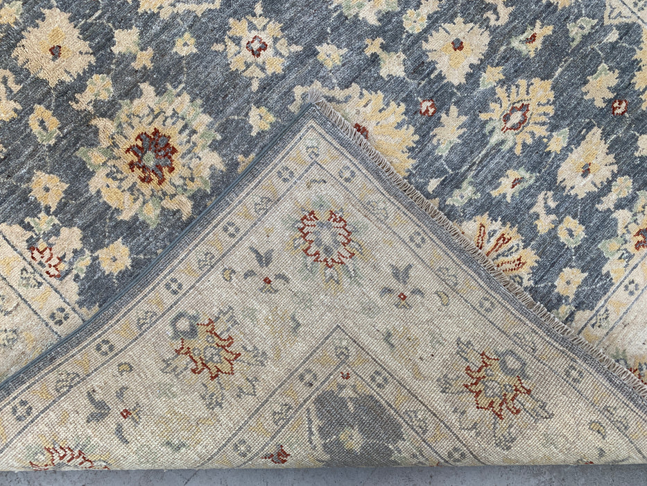 6'6 x 4'10 Hand-Knotted Peshawari Chobi Wool Rug - Gray Traditional Floral Area Rug - KBHM-595