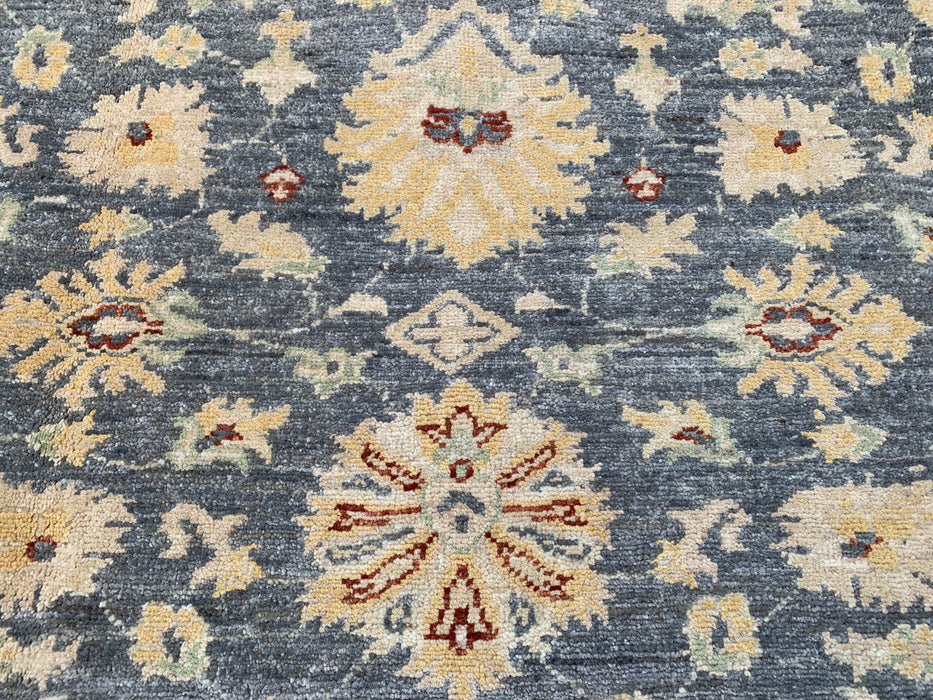 6'6 x 4'10 Hand-Knotted Peshawari Chobi Wool Rug - Gray Traditional Floral Area Rug - KBHM-595
