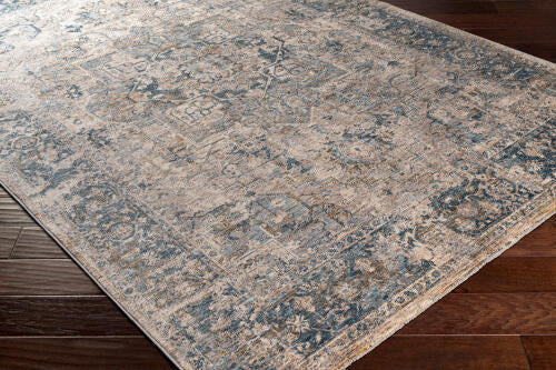 Livabliss Mirabel machinaal geweven vloerkleed — Taupe / Denim | MBE-2312