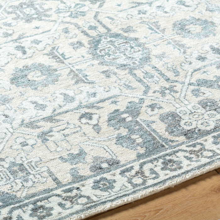 Aleyna Hand Knotted Rug — Light Blue / Cream | ANE-2300