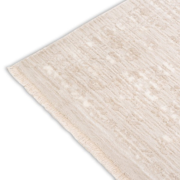 Greige Minimalistisch Textuur Vloerkleed – Onderhoudsvriendelijk Turks Machinaal Geweven (0,6 cm Poolhoogte)
