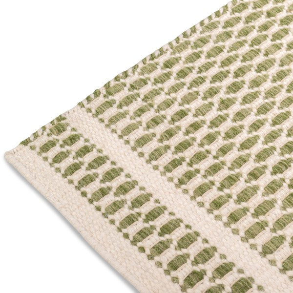 Omkeerbaar handgeweven wollen vloerkleed – Natuurlijk & Saliepatroon (0,64 cm poolhoogte)