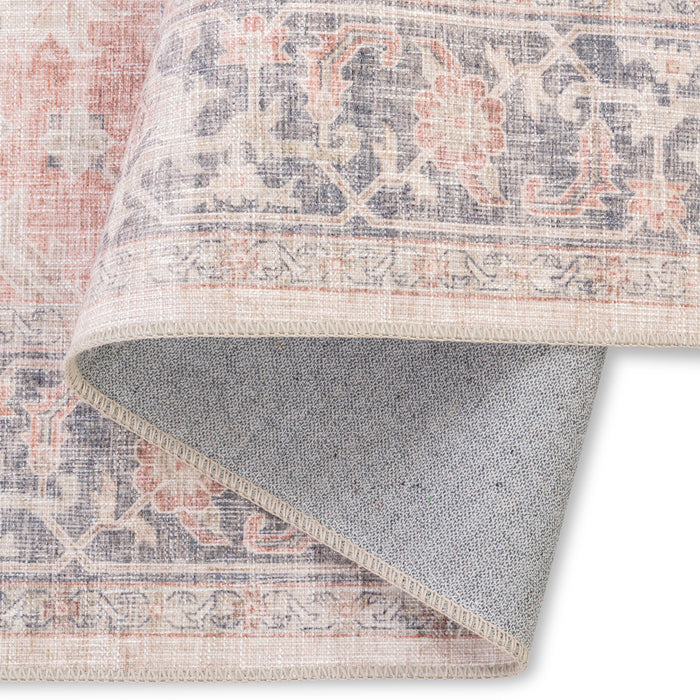 Hoogwaardig wasbaar antislipkleed – Blush Medallion (machine wasbaar)