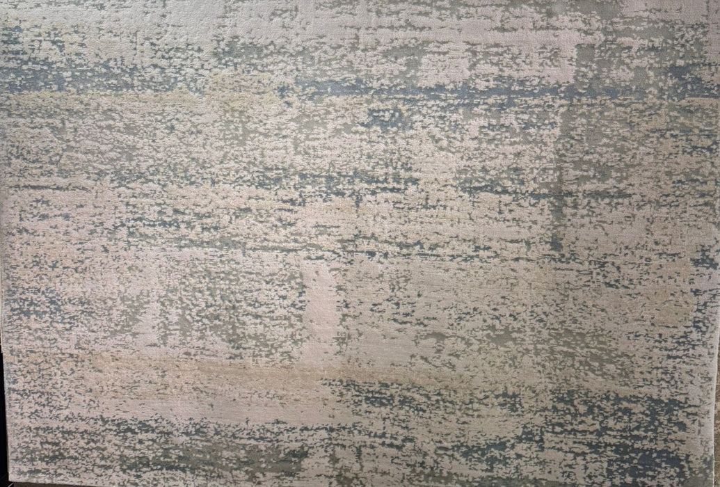 8'x10' Power-Loomed Contemporary Style Ivory/Blue Area Rug – KB Rugs