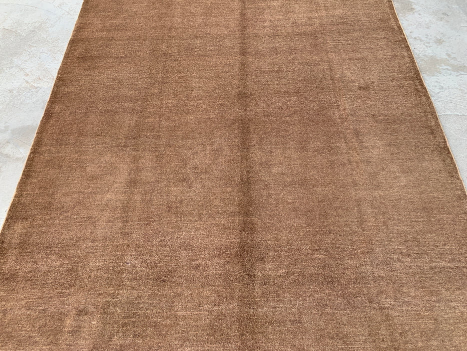 262 x 178 cm handgeknoopt Peshawari Chobi wollen vloerkleed - Bruin minimalistisch vloerkleed met vogelmotief - KBHM-620