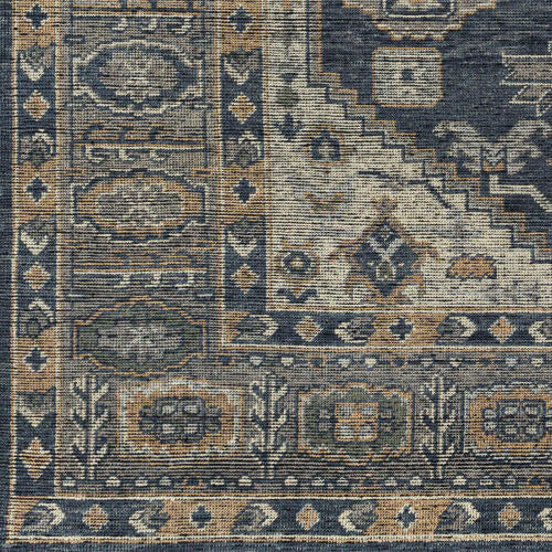 Reign handgemaakt wollen vloerkleed — Marineblauw / Taupe | REG-2309