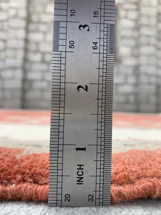 Handgemaakt Perzisch wollen vloerkleed 7x10 - Roestkleurig traditioneel Chobi-stijl kleed met open veld - Exacte afmetingen 7'8" x 6'0" - KBHM-631
