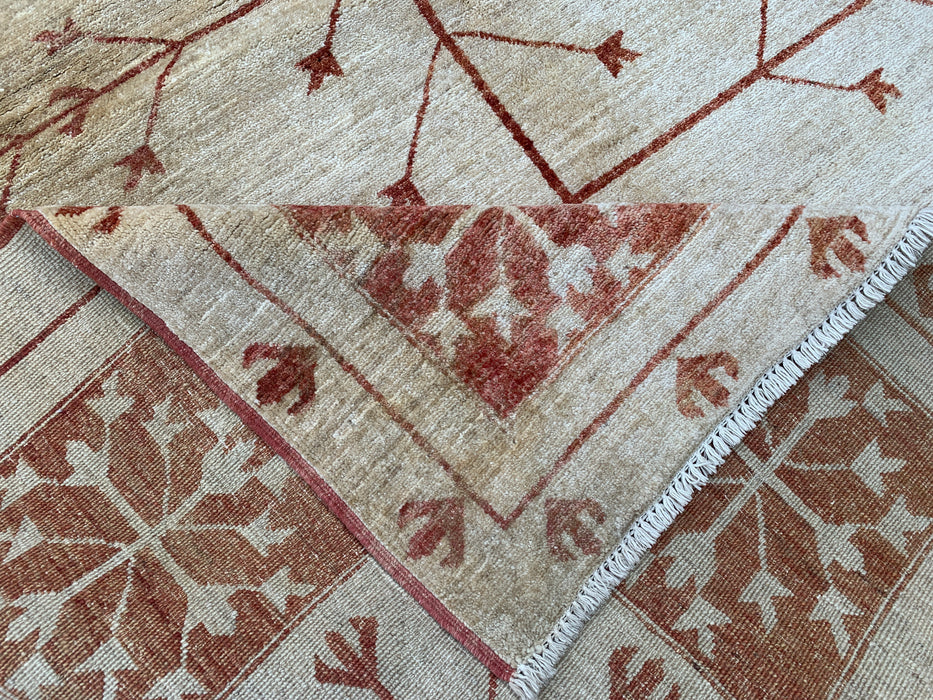Handgemaakt Perzisch wollen vloerkleed 7x10 - Ivoor tribaal Tree of Life Chobi-stijl kleed - Exacte afmeting 7'10" x 5'10" - KBHM-633