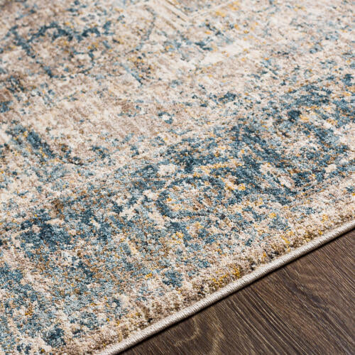 Livabliss Mirabel machinaal geweven vloerkleed — Taupe / Denim | MBE-2312