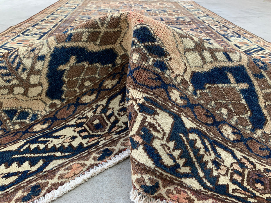 9'8 x 5'2 Handgeknoopt Perzisch wollen tapijt - Bruin tribaal geometrisch vloerkleed - KBHM-646