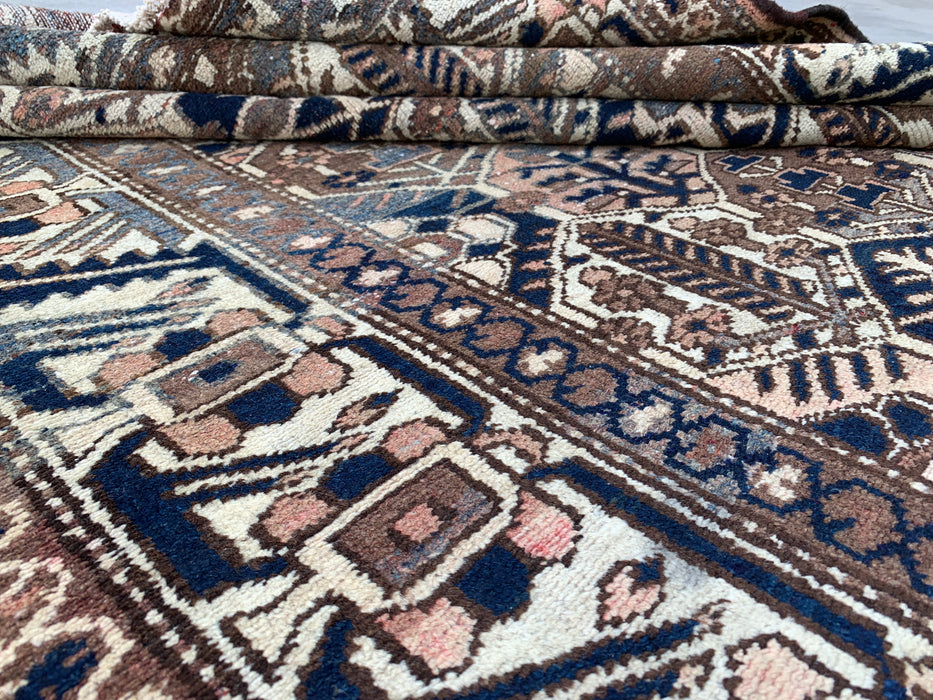 9'8 x 5'2 Handgeknoopt Perzisch wollen tapijt - Bruin tribaal geometrisch vloerkleed - KBHM-646