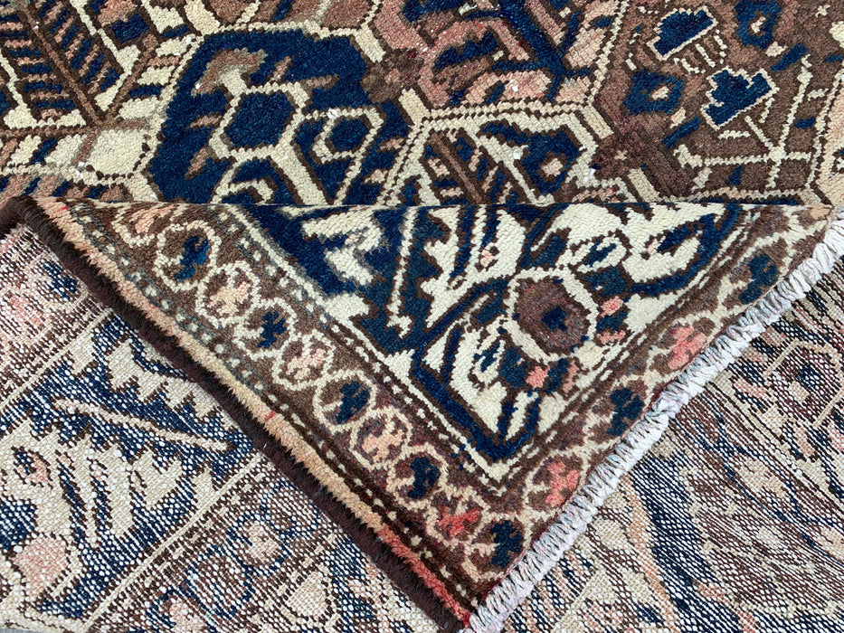 9'8 x 5'2 Handgeknoopt Perzisch wollen tapijt - Bruin tribaal geometrisch vloerkleed - KBHM-646