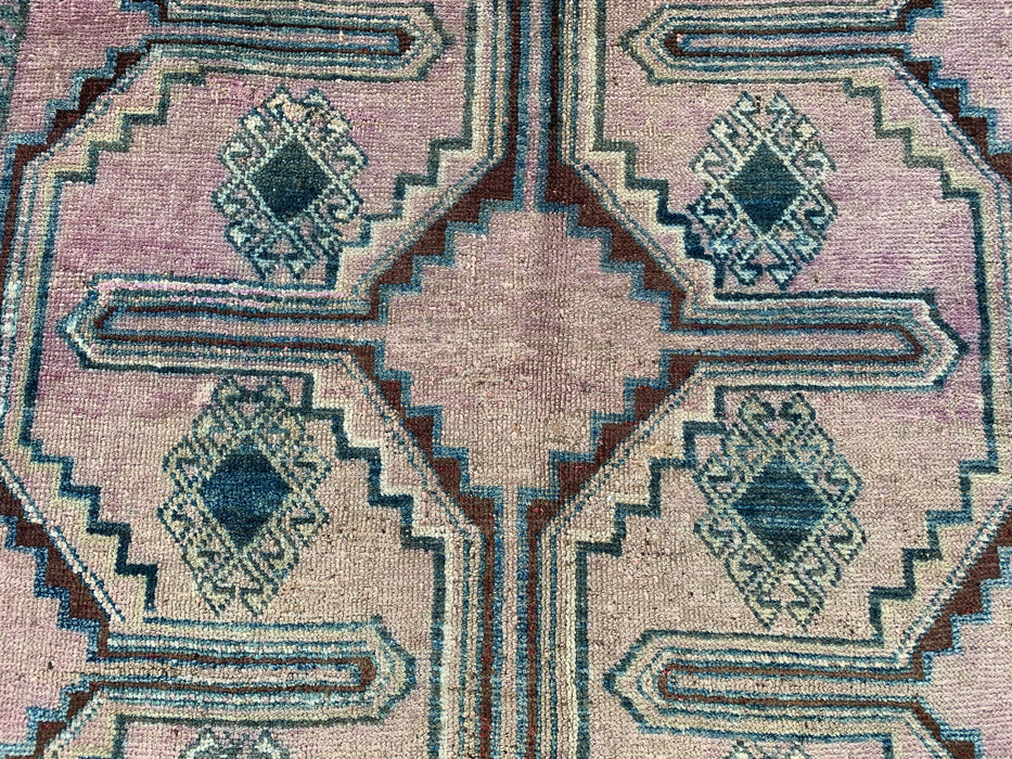 8'3 x 4'3 Hand-Knotted Persian Wool Rug - Blush Geometric Tribal Area Rug - KBHM-654