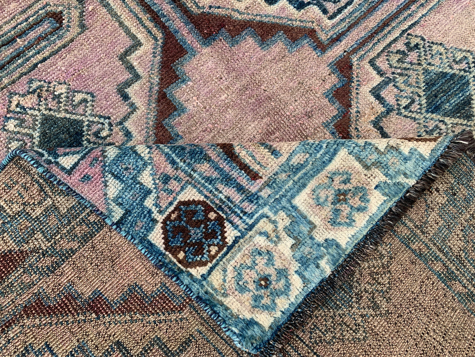 8'3 x 4'3 Hand-Knotted Persian Wool Rug - Blush Geometric Tribal Area Rug - KBHM-654
