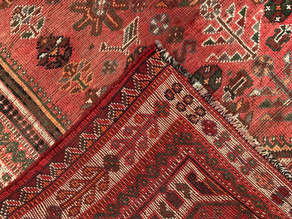 8'0 x 5'8 Handgeknoopt Perzisch wollen vloerkleed - Rood tribaal medaillon vloerkleed - KBHM-655
