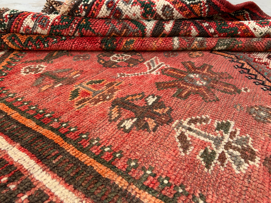 8'0 x 5'8 Handgeknoopt Perzisch wollen vloerkleed - Rood tribaal medaillon vloerkleed - KBHM-655