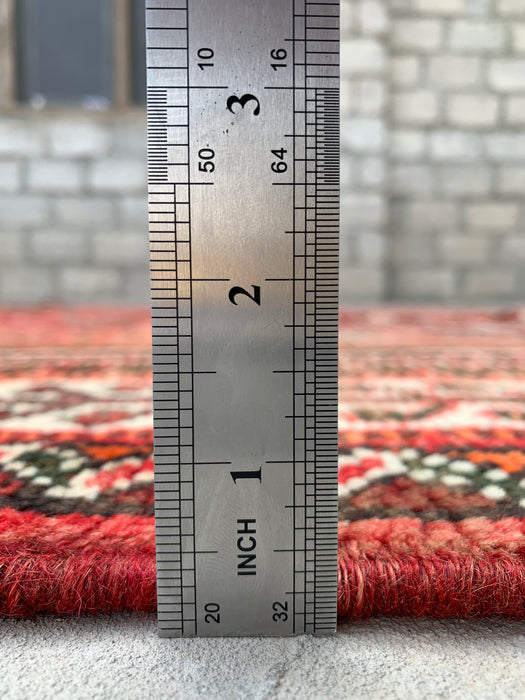 8'0 x 5'8 Handgeknoopt Perzisch wollen vloerkleed - Rood tribaal medaillon vloerkleed - KBHM-655