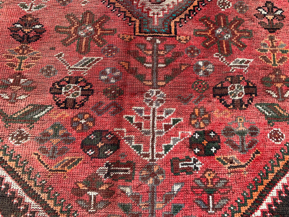 8'0 x 5'8 Handgeknoopt Perzisch wollen vloerkleed - Rood tribaal medaillon vloerkleed - KBHM-655