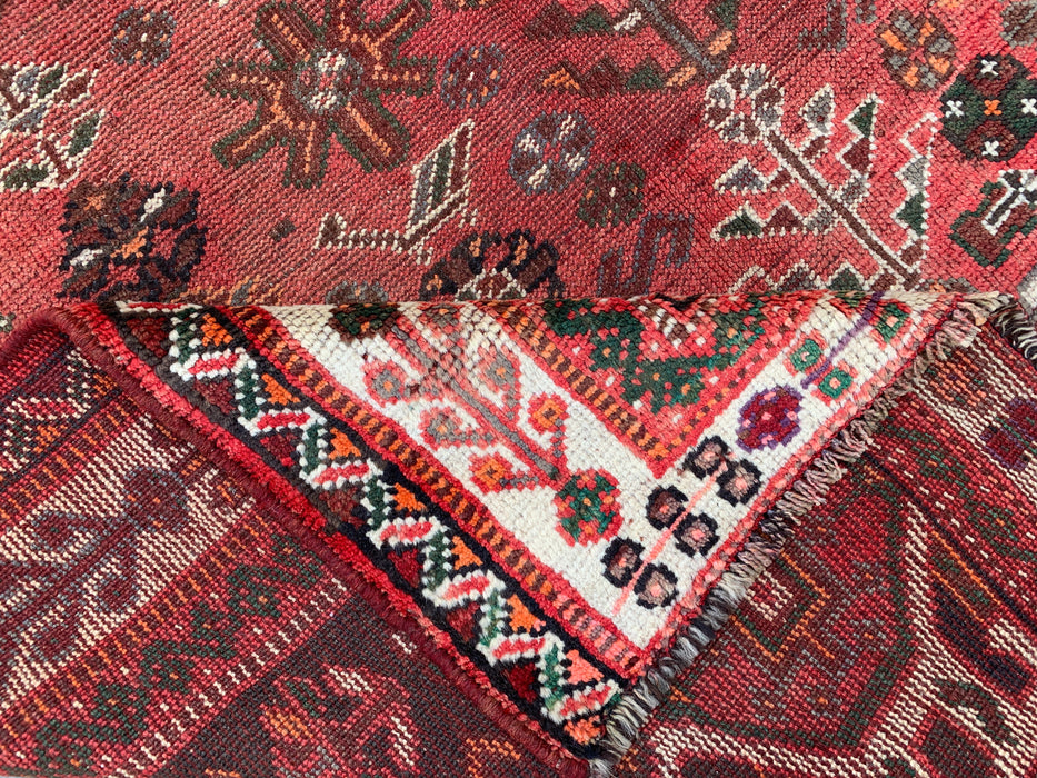 8'0 x 5'8 Handgeknoopt Perzisch wollen vloerkleed - Rood tribaal medaillon vloerkleed - KBHM-655
