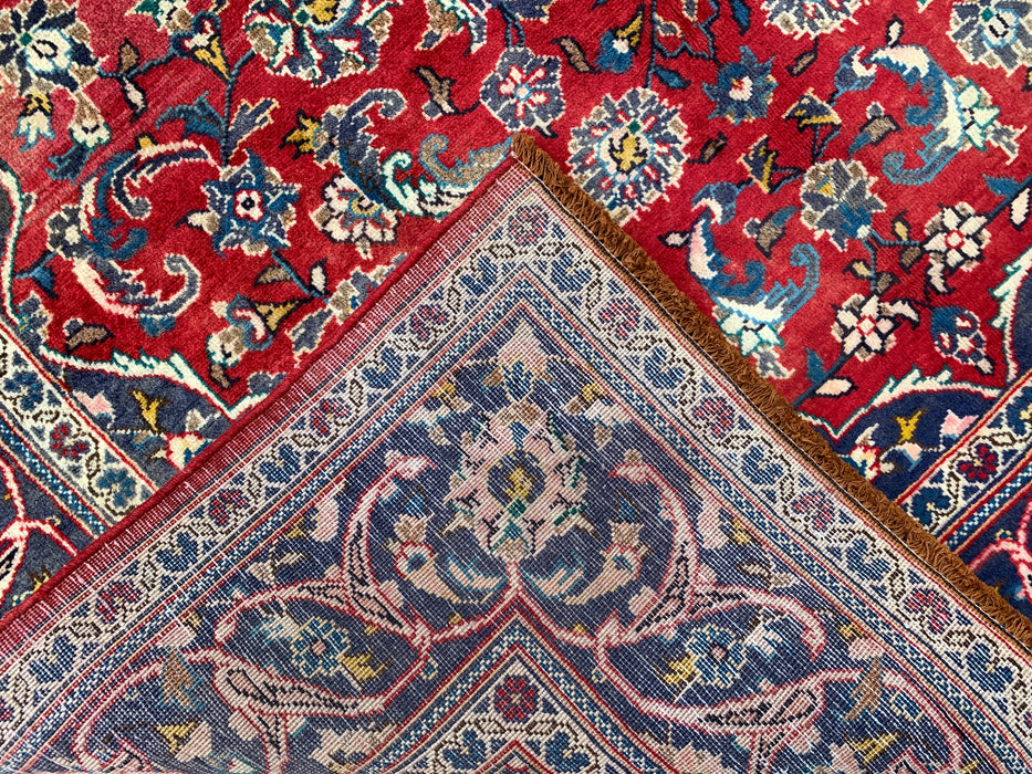 8'4 x 4'9 Hand-Knotted Persian Wool Rug - Red Floral Medallion Area Rug - KBHM-657