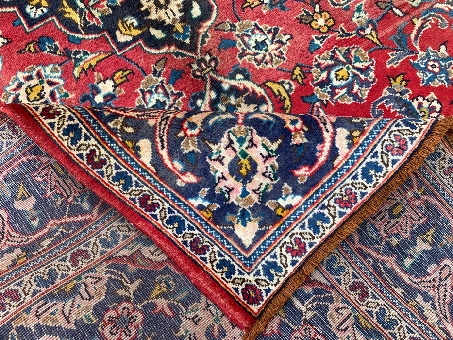 8'4 x 4'9 Hand-Knotted Persian Wool Rug - Red Floral Medallion Area Rug - KBHM-657