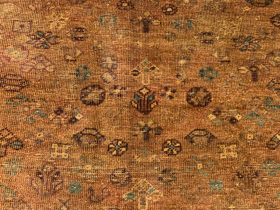 Handgemaakt Perzisch wollen vloerkleed 7x10 - Bruin tribaal geometrisch Perzisch stijl vloerkleed - Exacte afmeting 10'0" x 6'8" - KBHM-659
