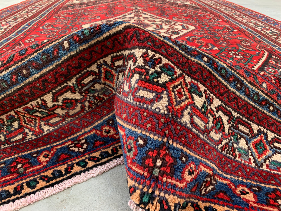 Handgemaakt Perzisch wollen vloerkleed 213x305 cm - Rood traditioneel medaillon Perzisch stijl kleed - Exacte afmeting 305 cm x 213 cm - KBHM-660