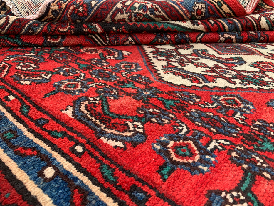 Handgemaakt Perzisch wollen vloerkleed 213x305 cm - Rood traditioneel medaillon Perzisch stijl kleed - Exacte afmeting 305 cm x 213 cm - KBHM-660