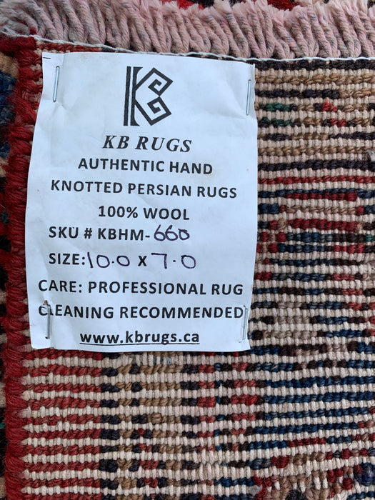 Handgemaakt Perzisch wollen vloerkleed 213x305 cm - Rood traditioneel medaillon Perzisch stijl kleed - Exacte afmeting 305 cm x 213 cm - KBHM-660