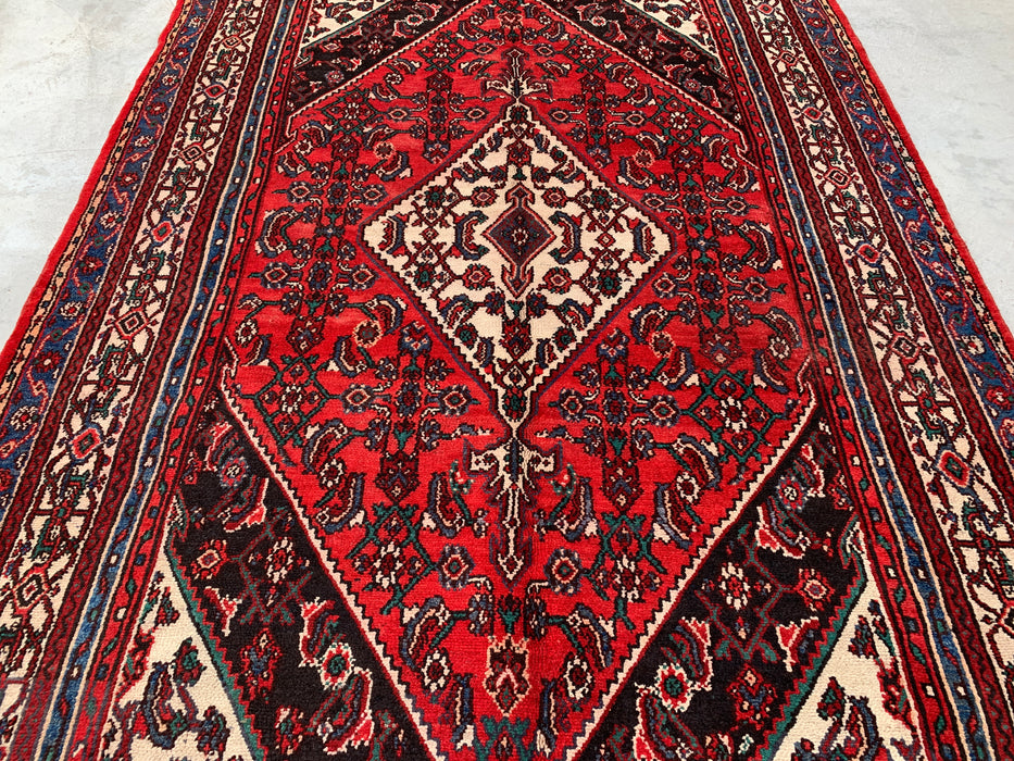 Handgemaakt Perzisch wollen vloerkleed 213x305 cm - Rood traditioneel medaillon Perzisch stijl kleed - Exacte afmeting 305 cm x 213 cm - KBHM-660