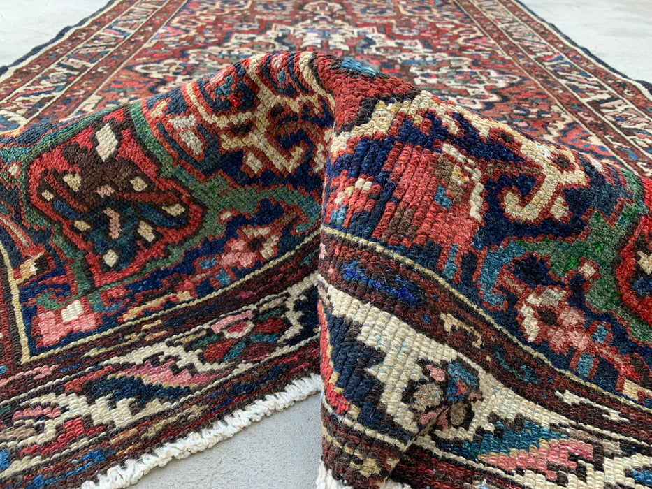211 x 124 cm Handgeknoopt Perzisch wollen tapijt - Rood medaillon traditioneel karpet - KBHM-673