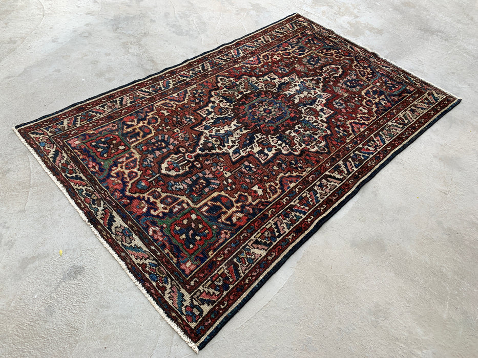 211 x 124 cm Handgeknoopt Perzisch wollen tapijt - Rood medaillon traditioneel karpet - KBHM-673