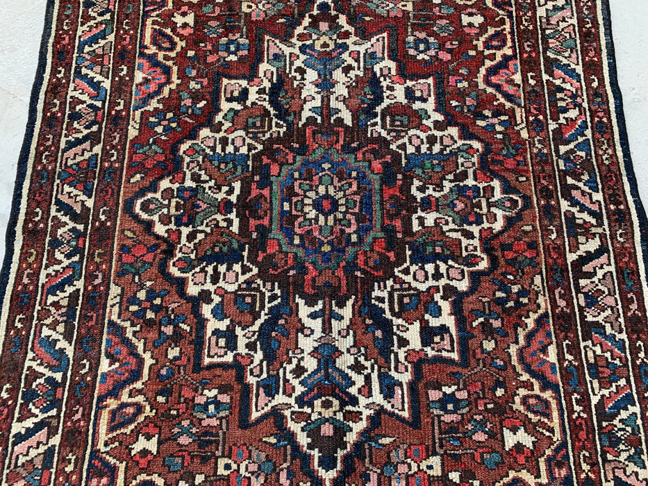 211 x 124 cm Handgeknoopt Perzisch wollen tapijt - Rood medaillon traditioneel karpet - KBHM-673
