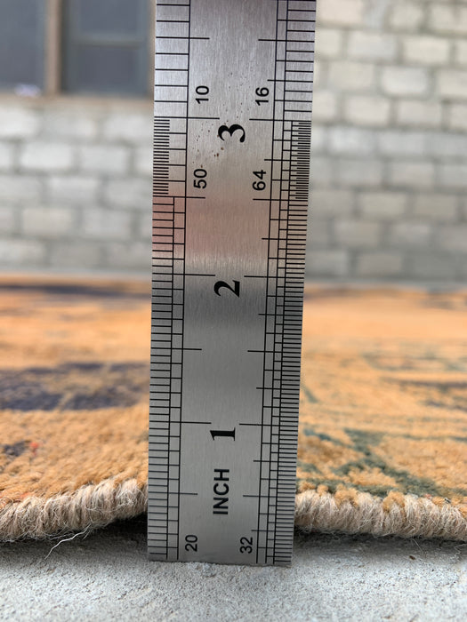 7'5 x 5'4 handgeknoopt Perzisch wollen vloerkleed - Bruin tribaal medaillon vloerkleed - KBHM-674