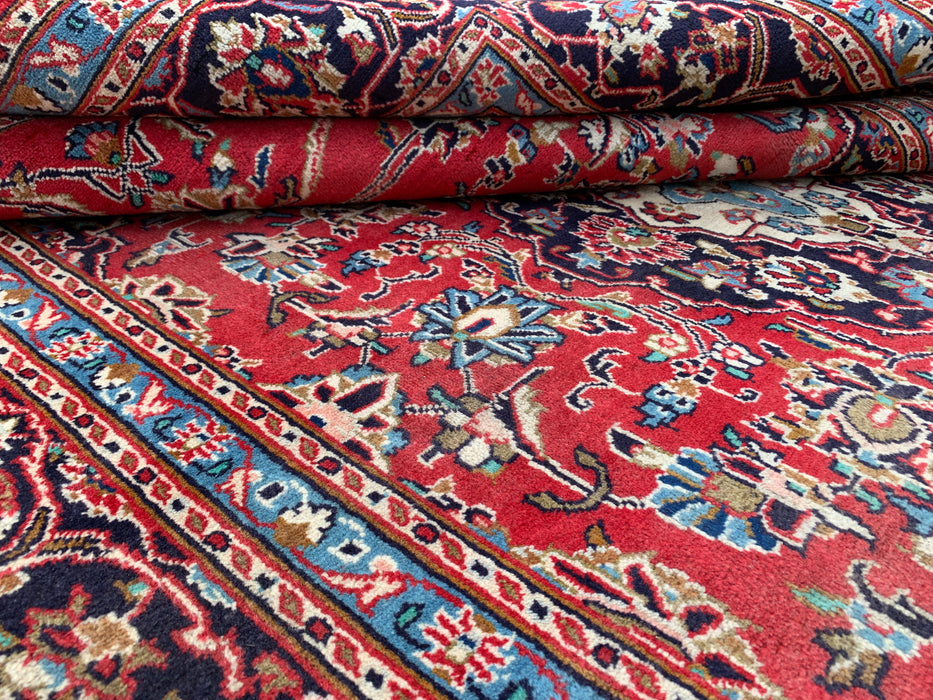 Handgemaakt Perzisch wollen vloerkleed 210x300 cm - Rood bloemrijk medaillon Perzisch stijl vloerkleed - Exacte afmeting 287 x 188 cm - KBHM-679