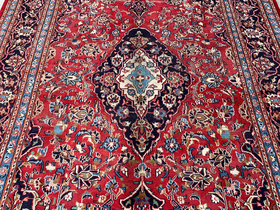 Handgemaakt Perzisch wollen vloerkleed 210x300 cm - Rood bloemrijk medaillon Perzisch stijl vloerkleed - Exacte afmeting 287 x 188 cm - KBHM-679