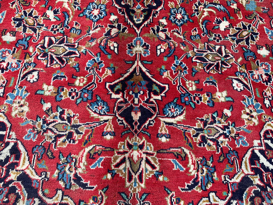 Handgemaakt Perzisch wollen vloerkleed 210x300 cm - Rood bloemrijk medaillon Perzisch stijl vloerkleed - Exacte afmeting 287 x 188 cm - KBHM-679