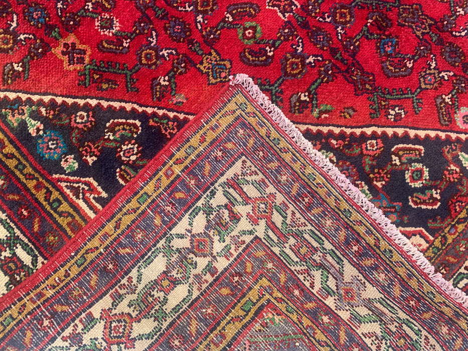 Handgemaakt Perzisch wollen vloerkleed 213x305 cm - Rood Perzisch tapijt met tribaal medaillon - Exacte afmeting 310 x 208 cm - KBHM-680