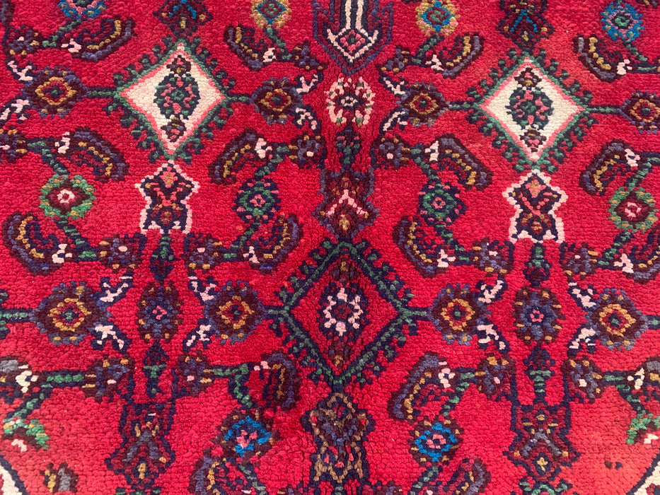 Handgemaakt Perzisch wollen vloerkleed 213x305 cm - Rood Perzisch tapijt met tribaal medaillon - Exacte afmeting 310 x 208 cm - KBHM-680